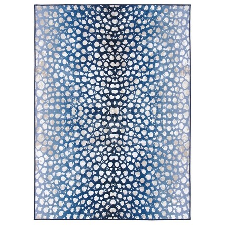 Safavieh 4 ft. 4 in. x 6 ft. Journey Power Loomed Rectangle Area Rug Navy & Beige JNY118N-4
